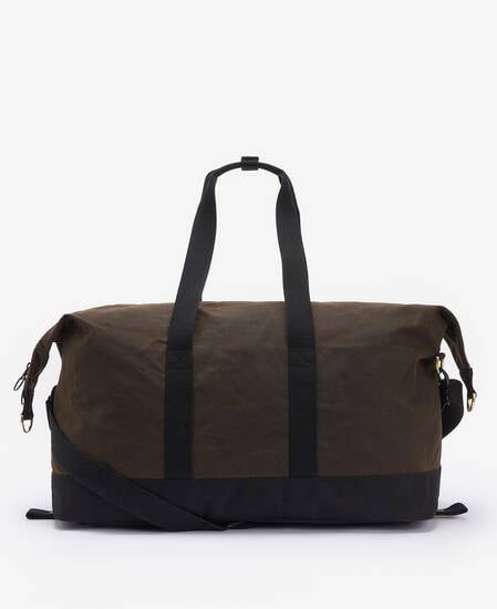 Field Waxed Holdall Olive-Black