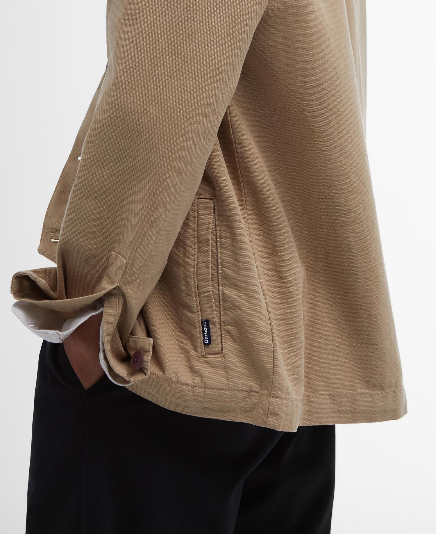 Washed Cotton Overshirt Washed Stone