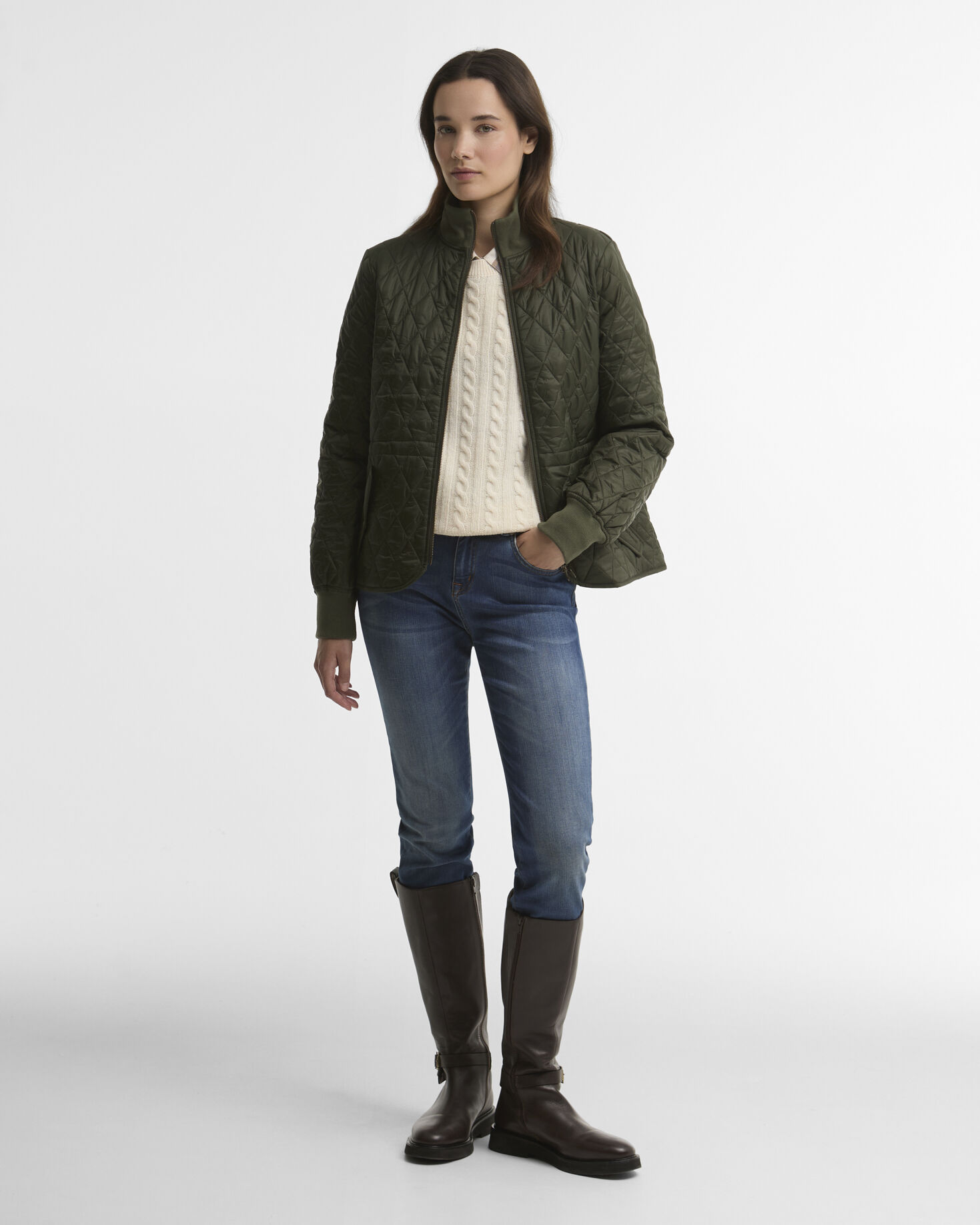 Barbour Steppjacke Hermoine Olive/Shadow Classic