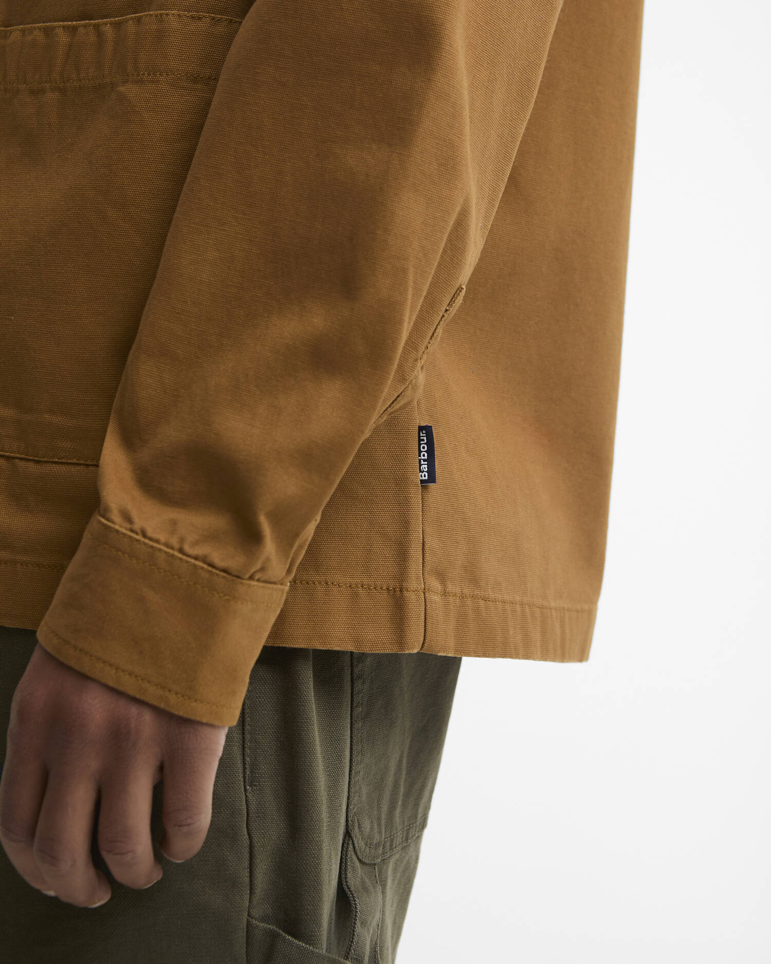 Barbour Overshirt Tartan Trimmed Washed Cinammon image number 4