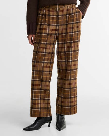 Darwen Tartan Straight-Leg Trousers Muted Tartan