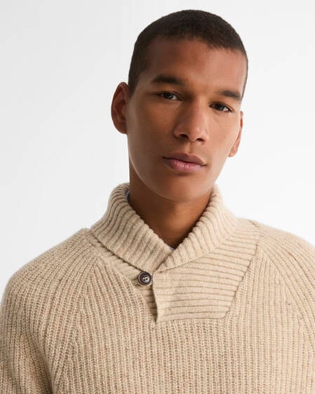 Barbour Wollpullover Essentials Fleck Pearl