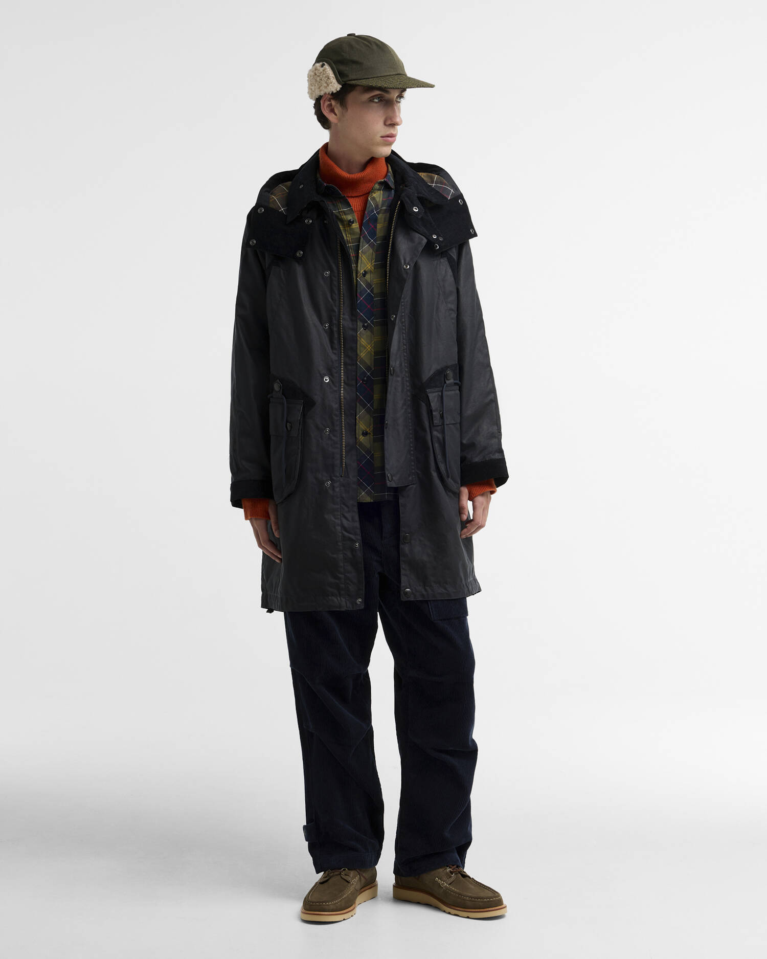 Giacca cerata lunga Barbour x Norbit Navy image number 1