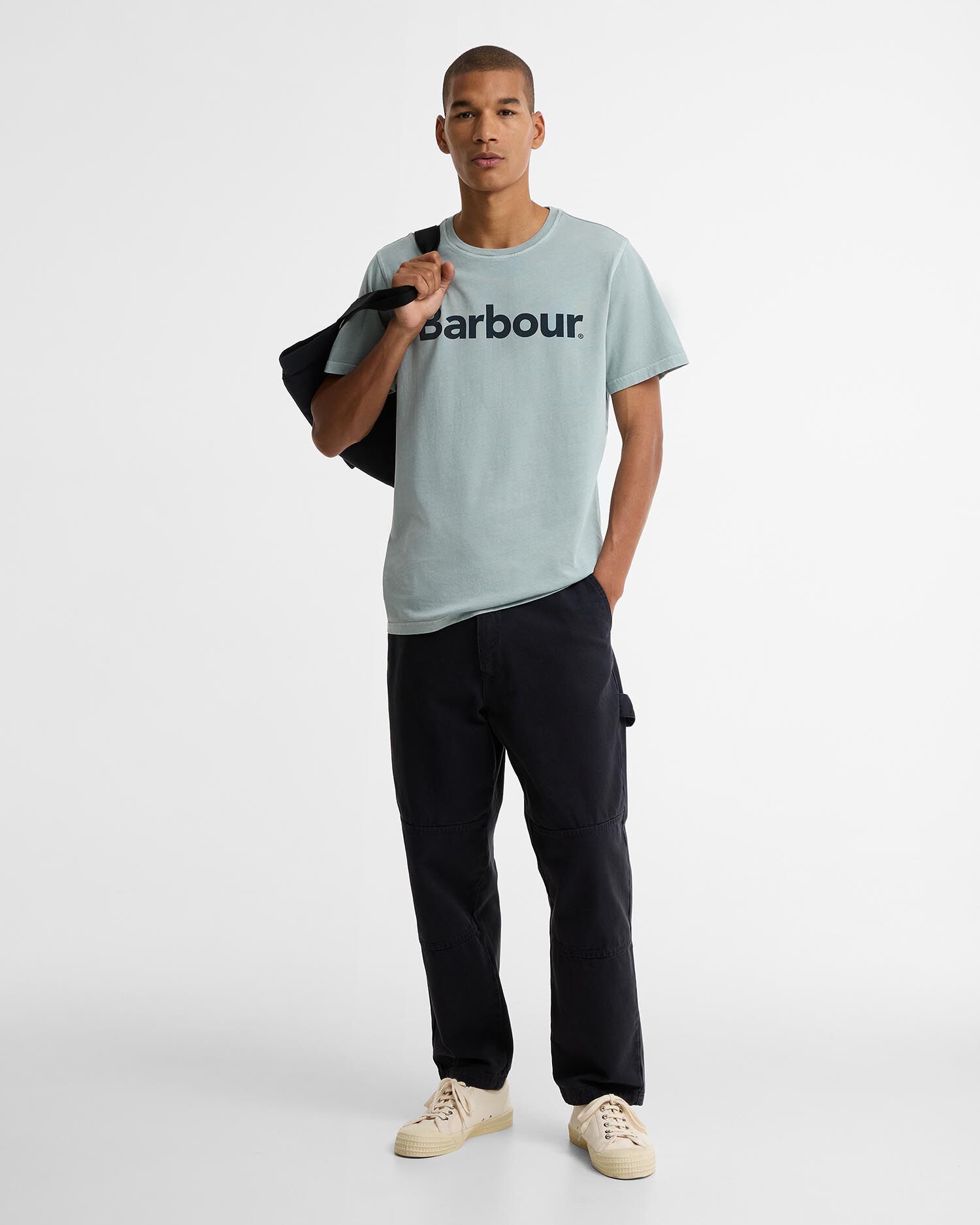 Washington Overdyed Logo Tailored T-Shirt Dusty Slate