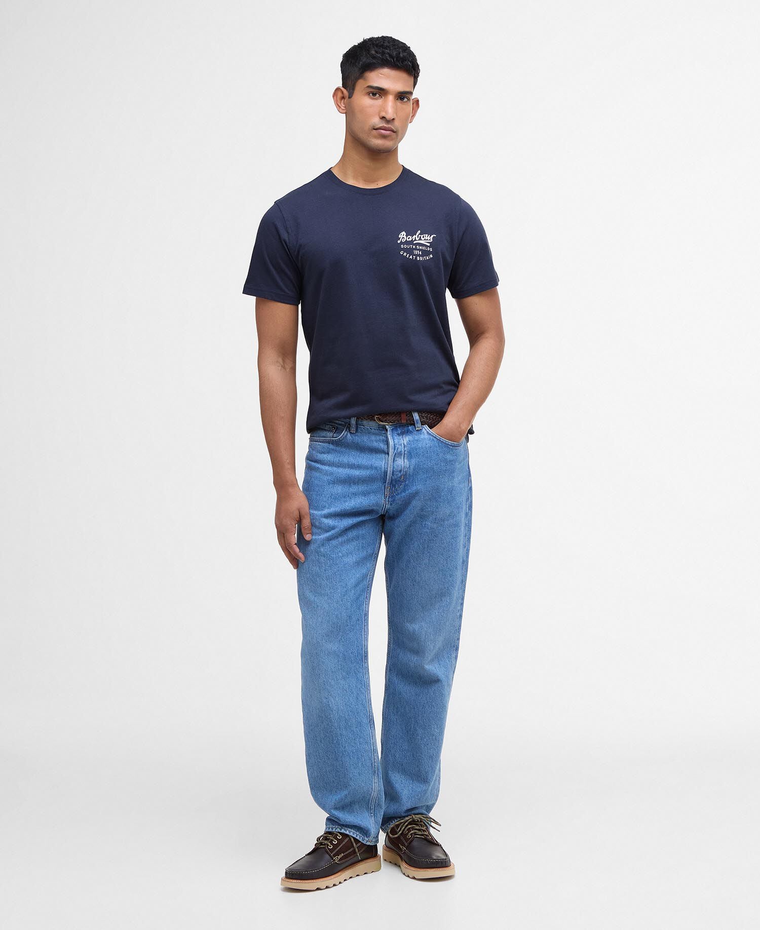 Script Graphic T-Shirt Navy