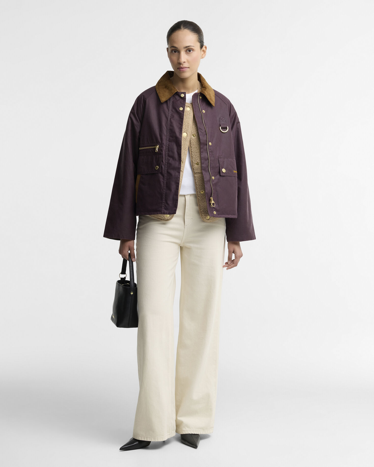 Cottingham Waxed Jacket Bordeaux/Muted