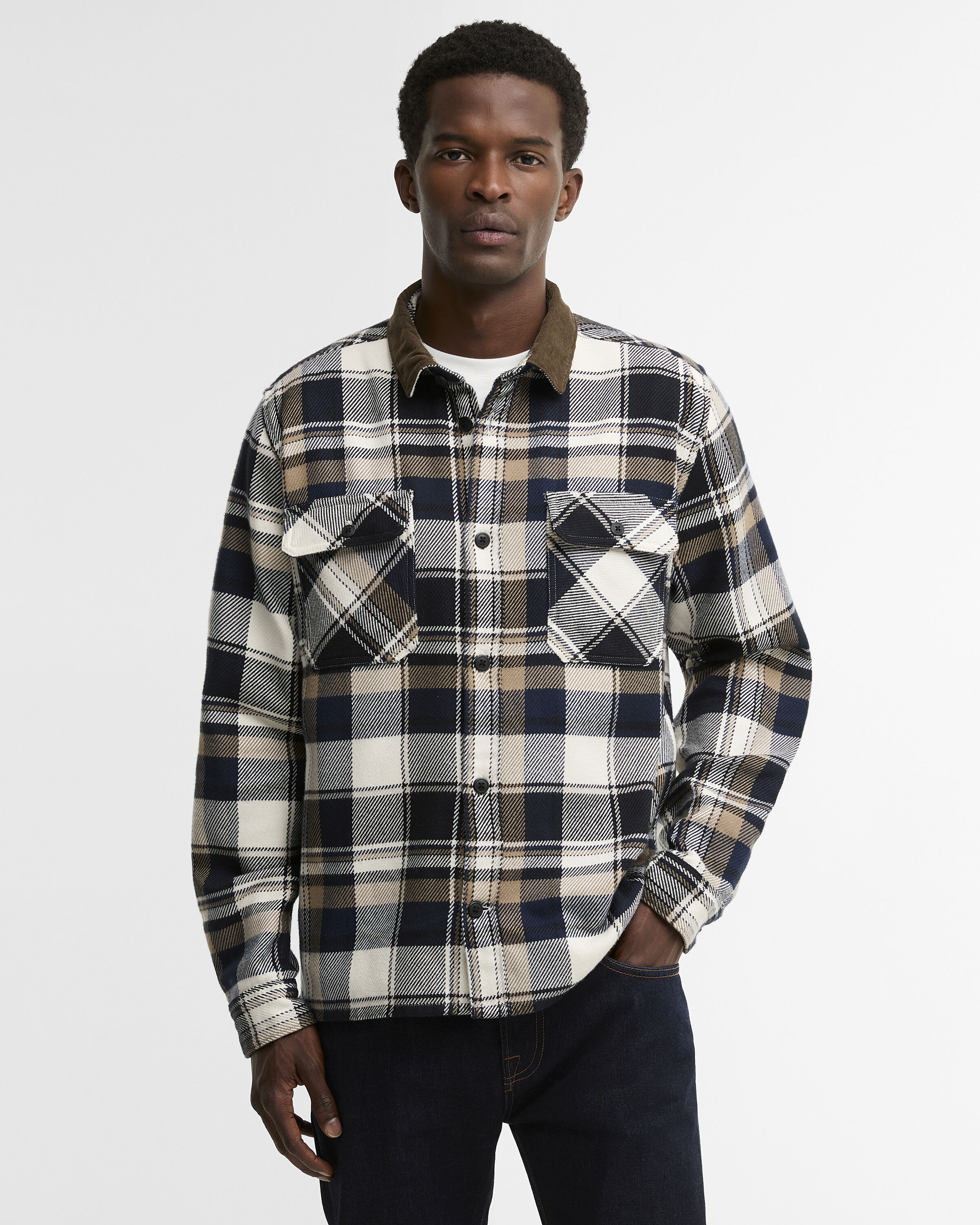Grasmoor Relaxed Long-Sleeved Shirt Navy