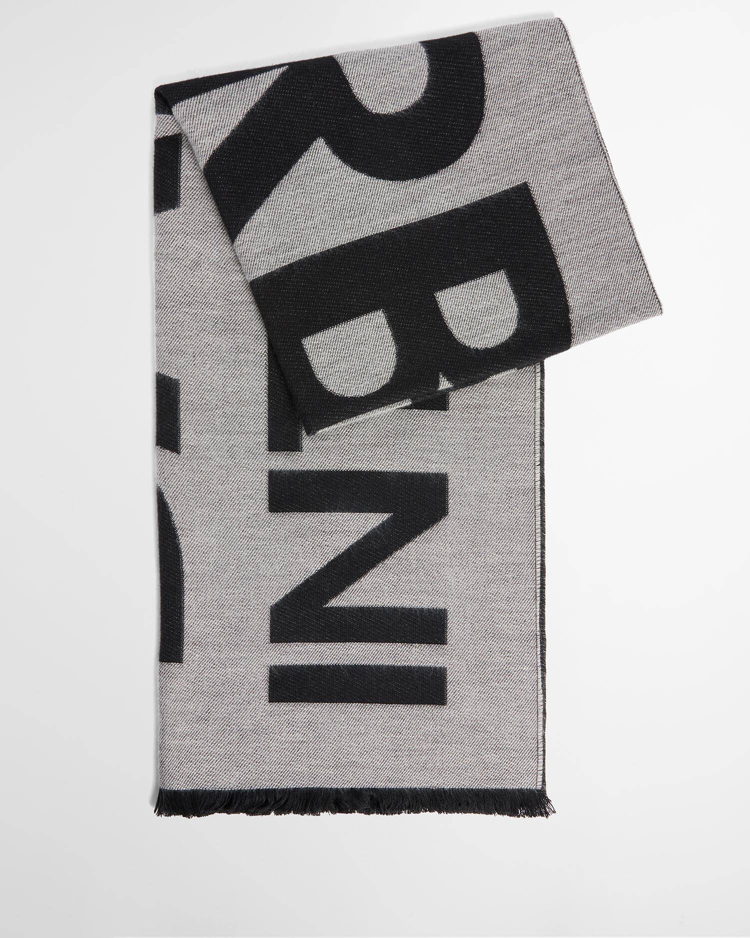 Milla Logo Wrap Scarf Moonbeam/Black image number 0