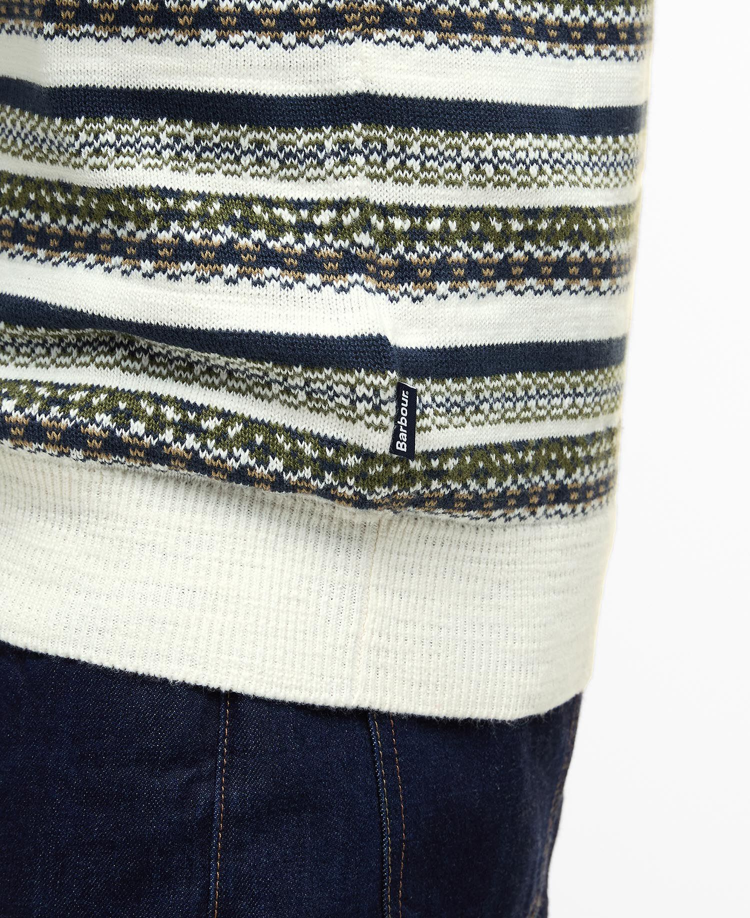 Maglione girocollo Fair Isle Topcliffe Whisper White