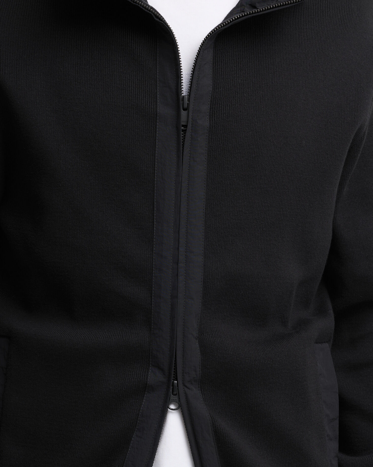 Inline Knitted Hoodie Black