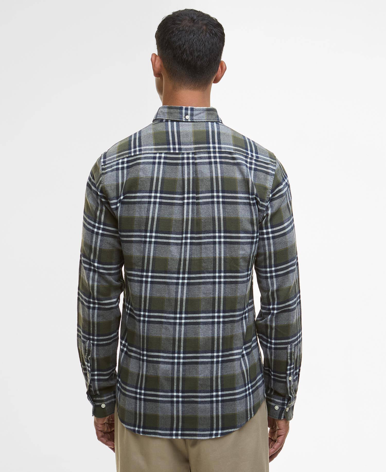 Camicia Fallbay a maniche lunghe dalla vestibilit&agrave; leggermente aderente Mid Grey Marl image number 2