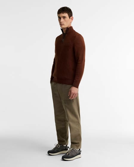 Danforth Textured Half-Zip Jumper Soil