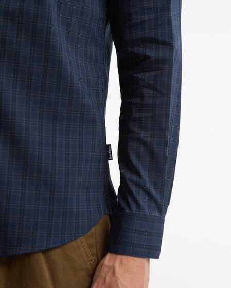 Harleton Tartan Tailored Long-Sleeved Shirt Midnight Loch