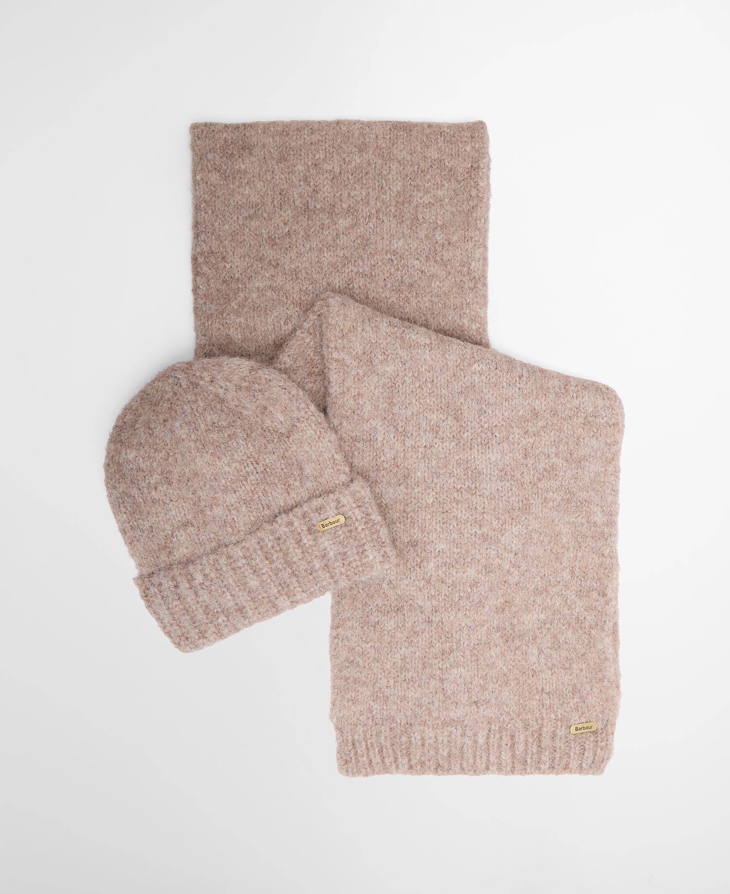 Emmie Beanie & Scarf Gift Set Taupe Mist image number 0