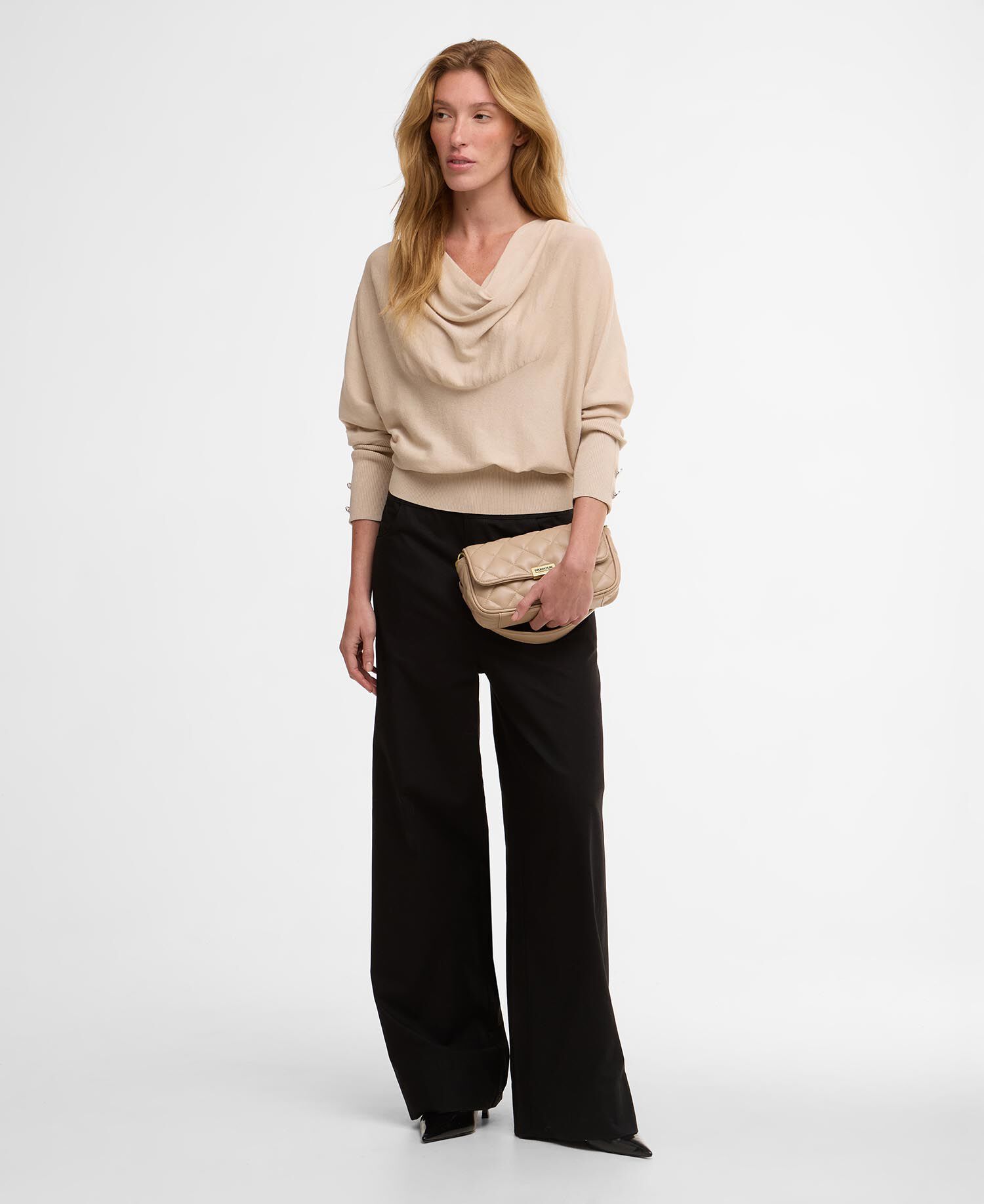 Nia Cowl-Neck Jumper Cement