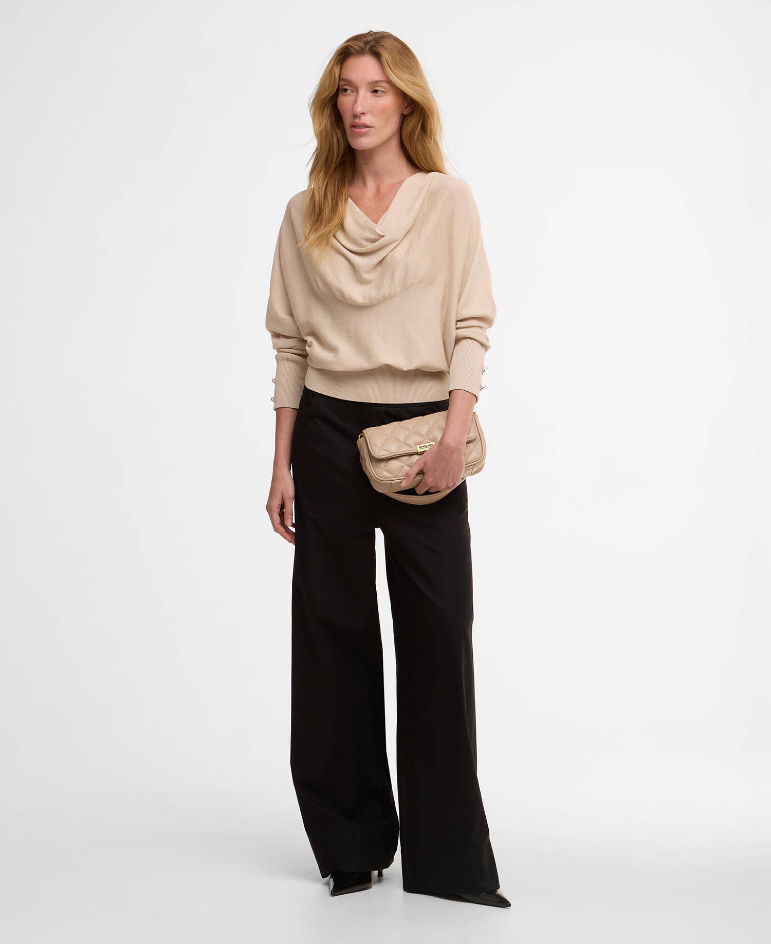 Nia Cowl-Neck Jumper Cement image number 1