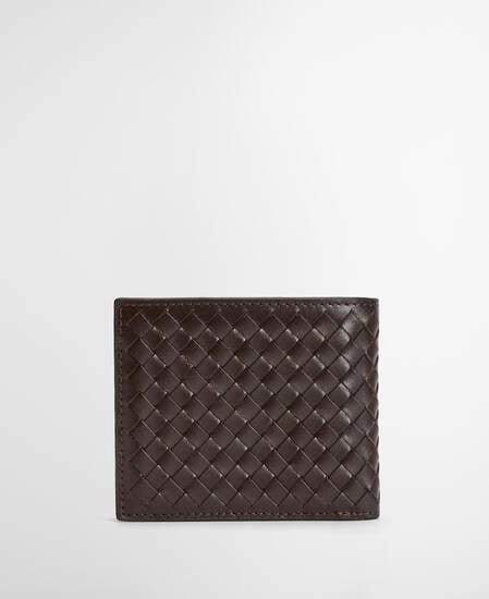 Lederportemonnaie Farne Woven Brown