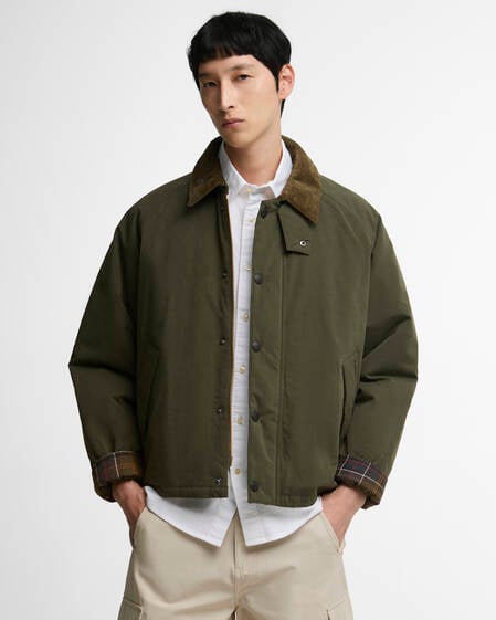 Oversized Padded Transport Jacket Olive