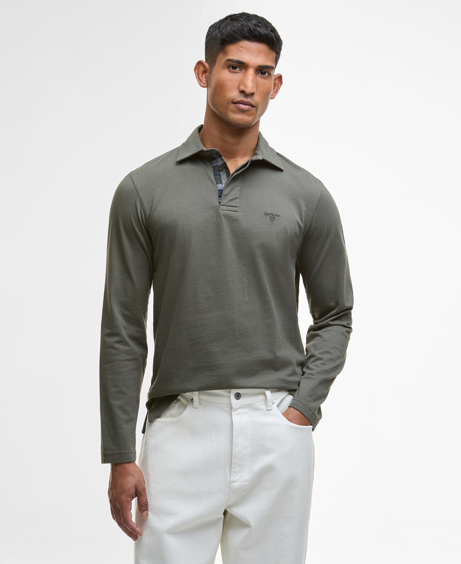 Langarm-Poloshirt Margrove Mid Olive