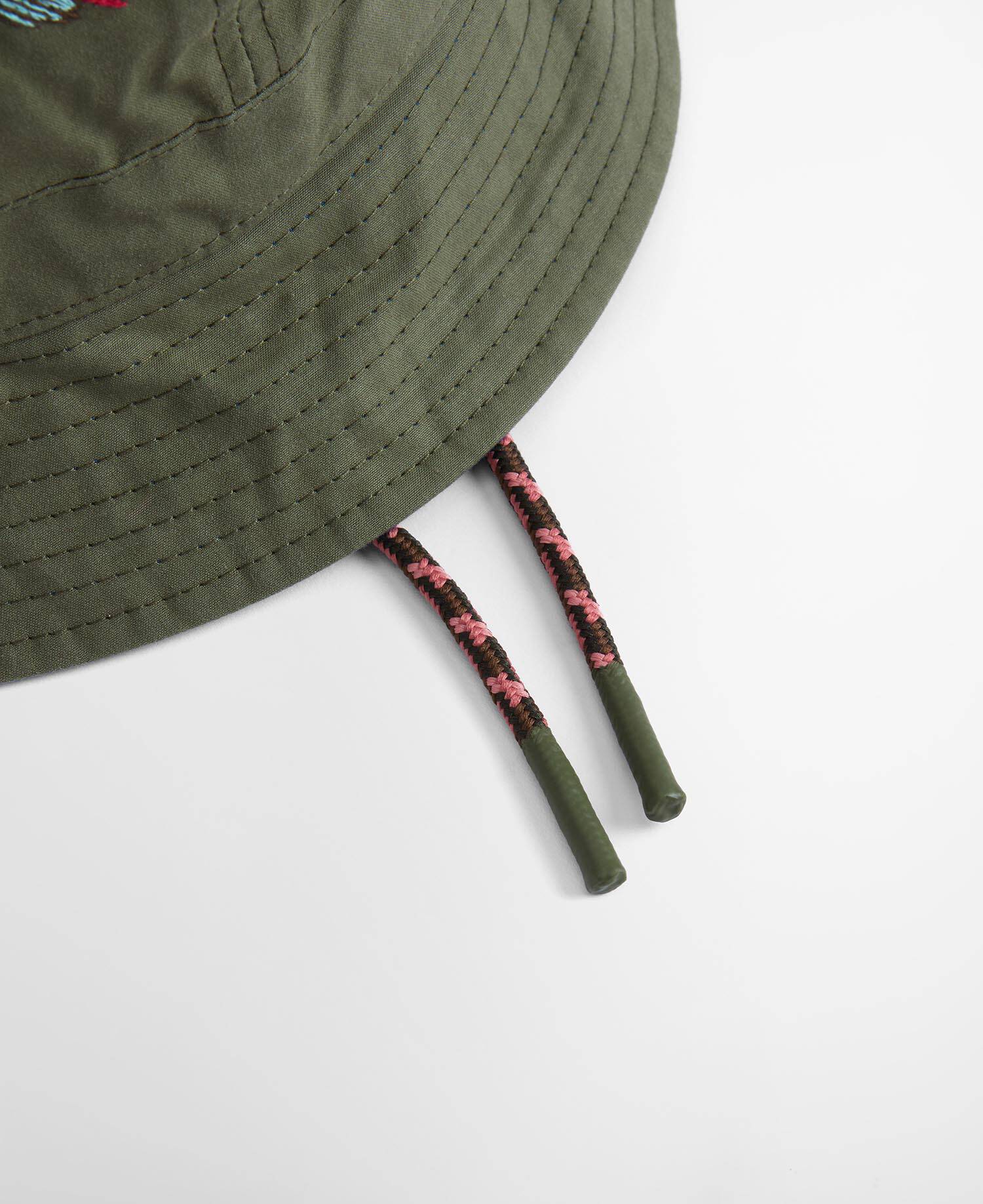 Paul Smith Loves Barbour Domed Bucket Hat Khaki image number 4