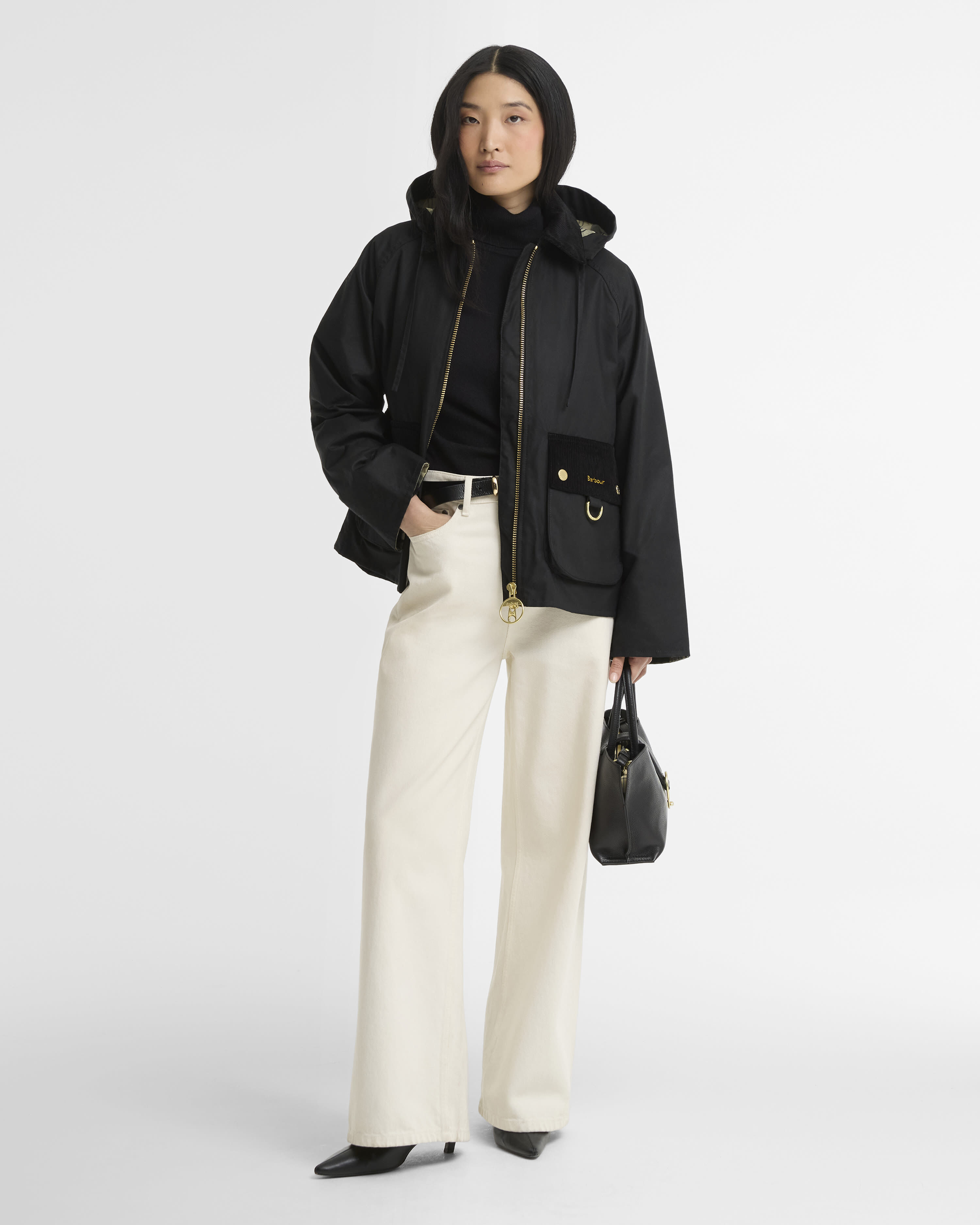 Carville Waxed Jacket Black/Ancient