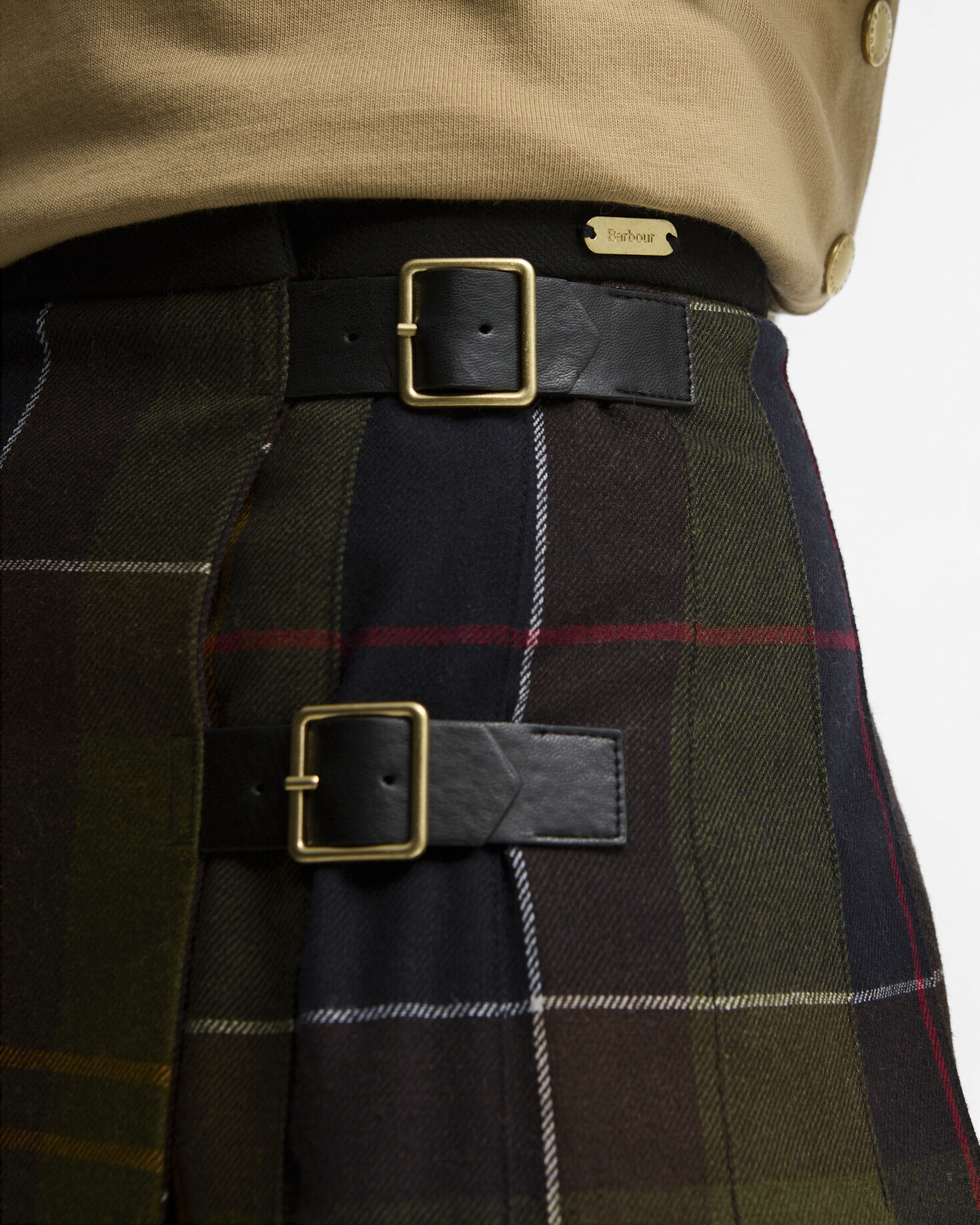 Gonna midi Marena con motivo tartan Classic Tartan Multi
