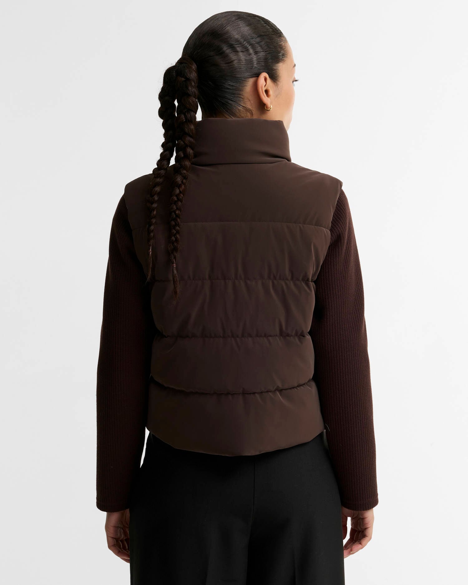 Balaton Faux-Velvet Quilted Sweatshirt Truffle image number 2