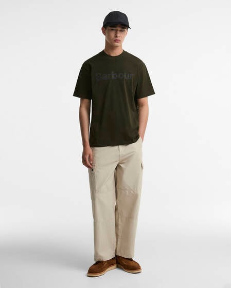 Tartan Logo Oversized Graphic T-Shirt Sage
