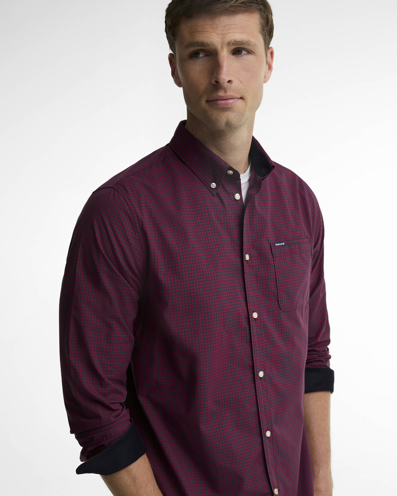 Barbour Hemd Harbourwall Tailored Fit Red image number 3