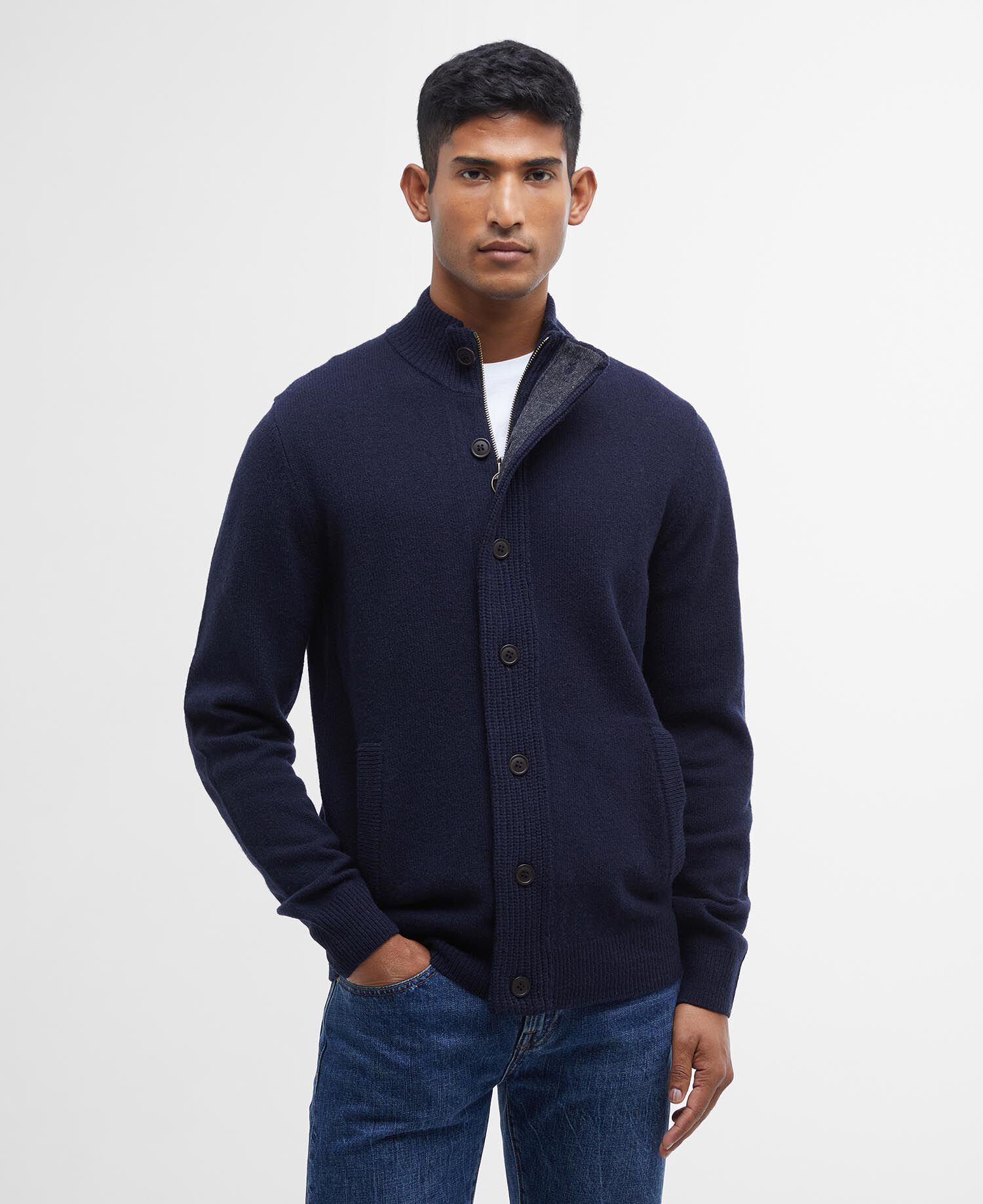 Maglione con zip Patch