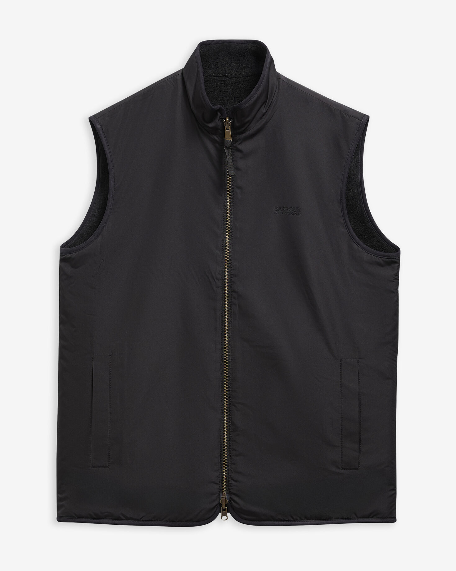 Gilet reversibile in pile Dark Black