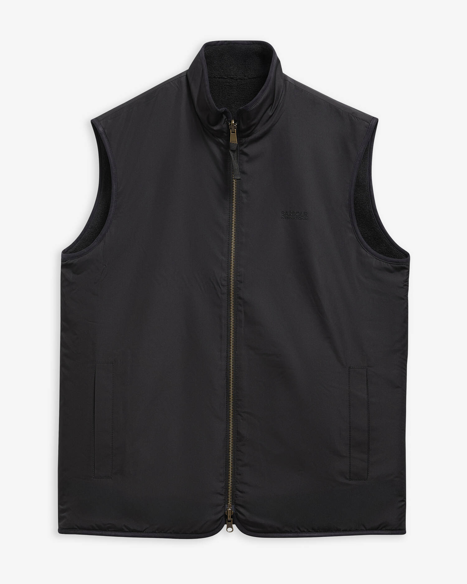 Gilet reversibile in pile Dark Black image number 7