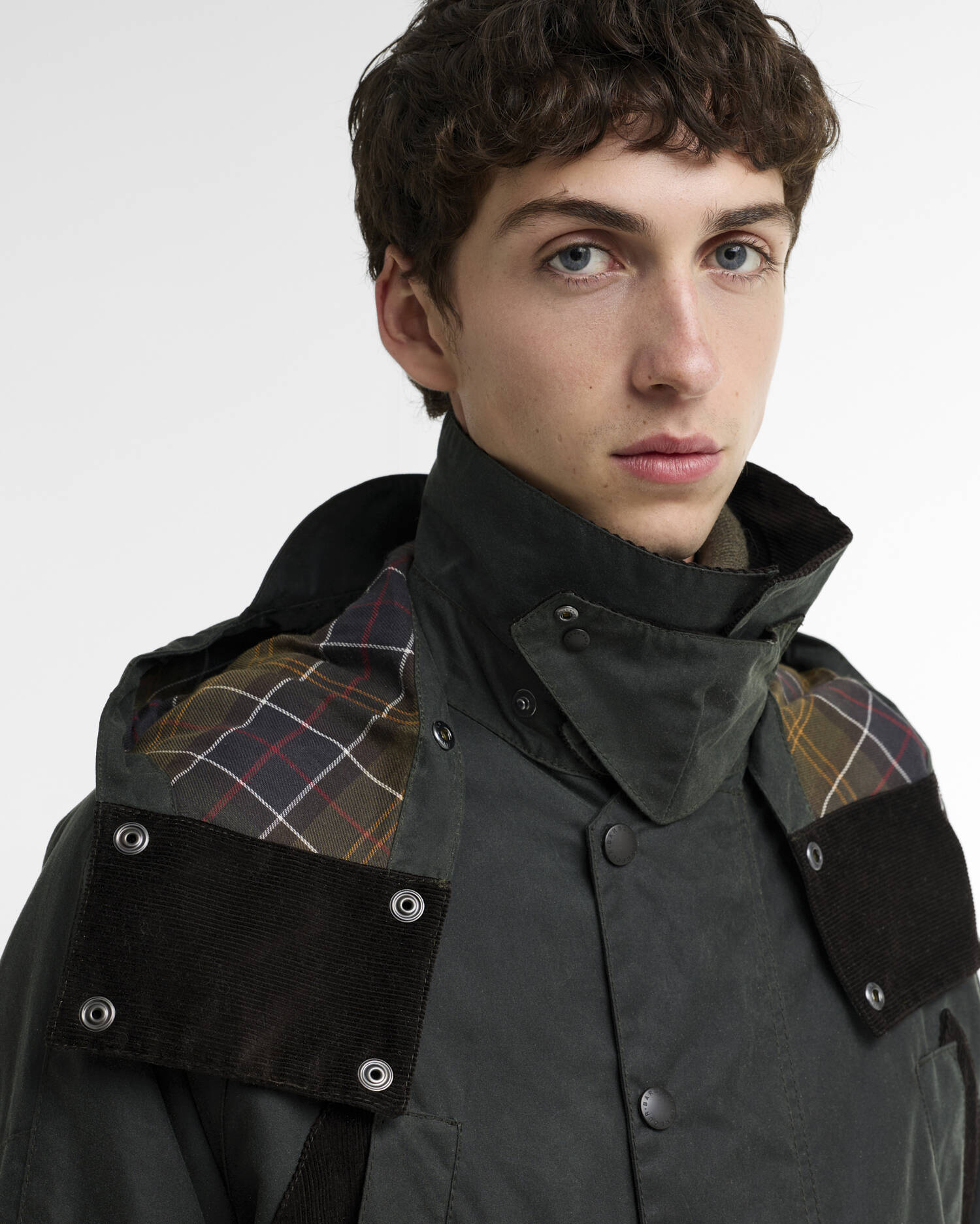 Barbour x Norbit Long Waxed Jacket Navy image number 4