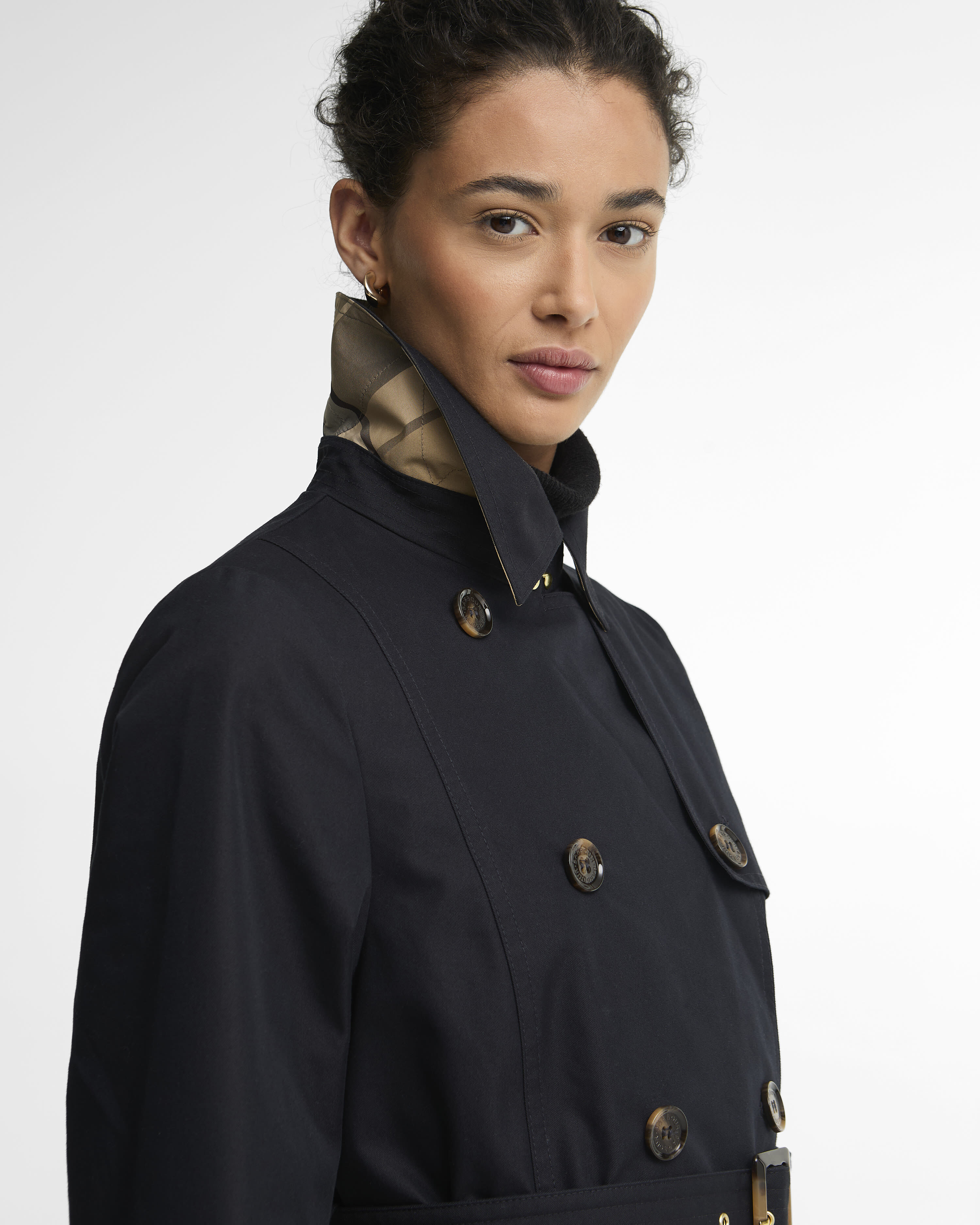 Short Greta Showerproof Trench Coat Dk Navy/Birchwood Dress