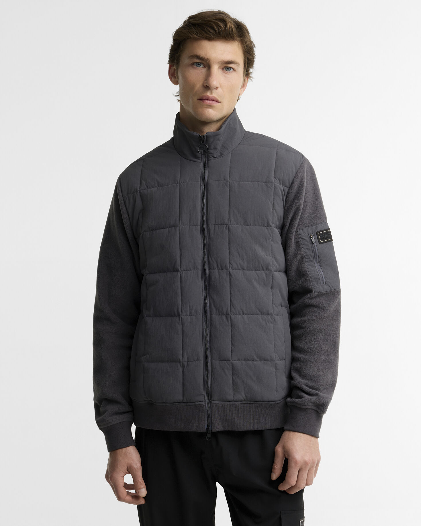 Burnhope Quilted Sweatshirt Asphalt