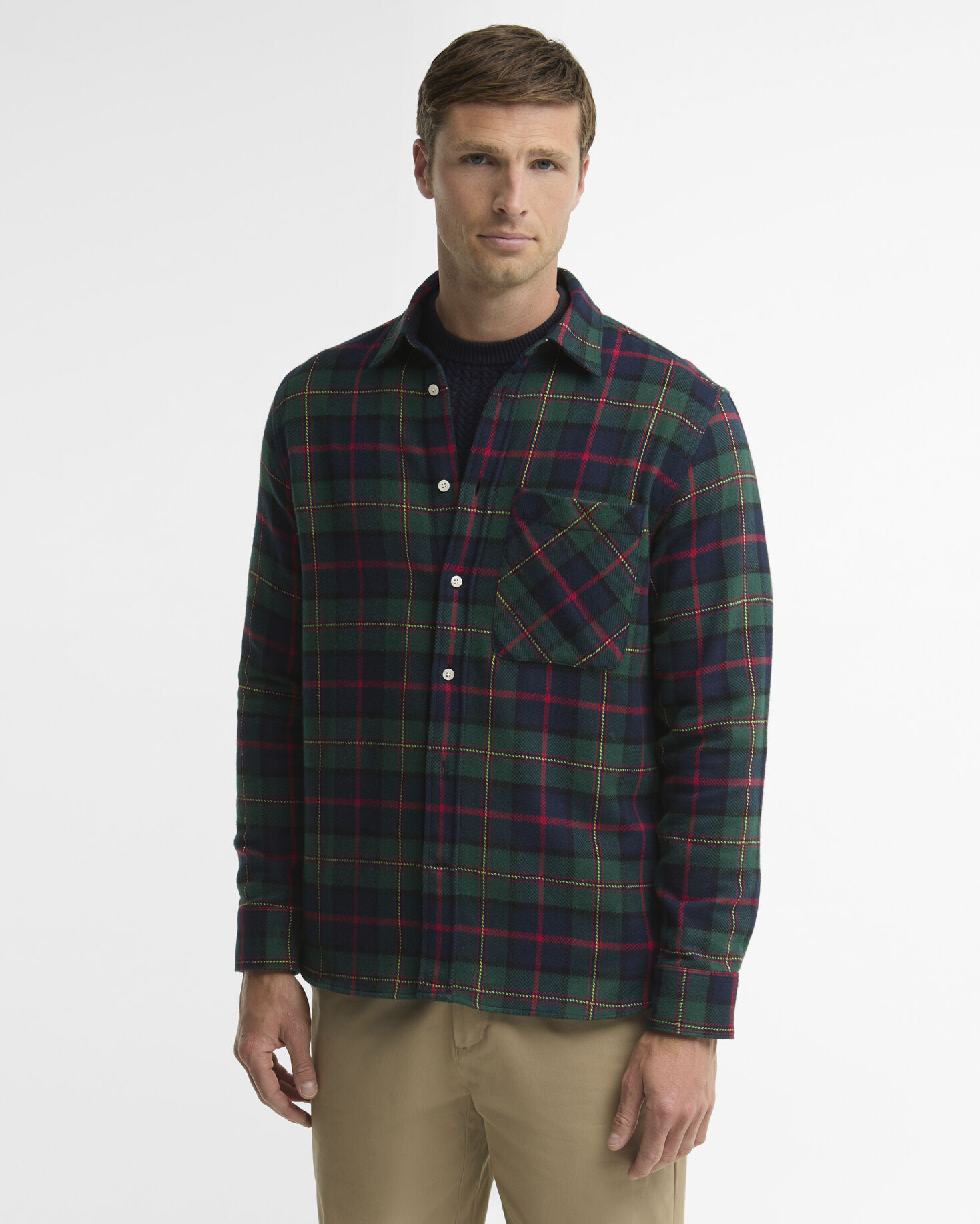 Darnick Authentic-Fit Long-Sleeved Shirt Navy