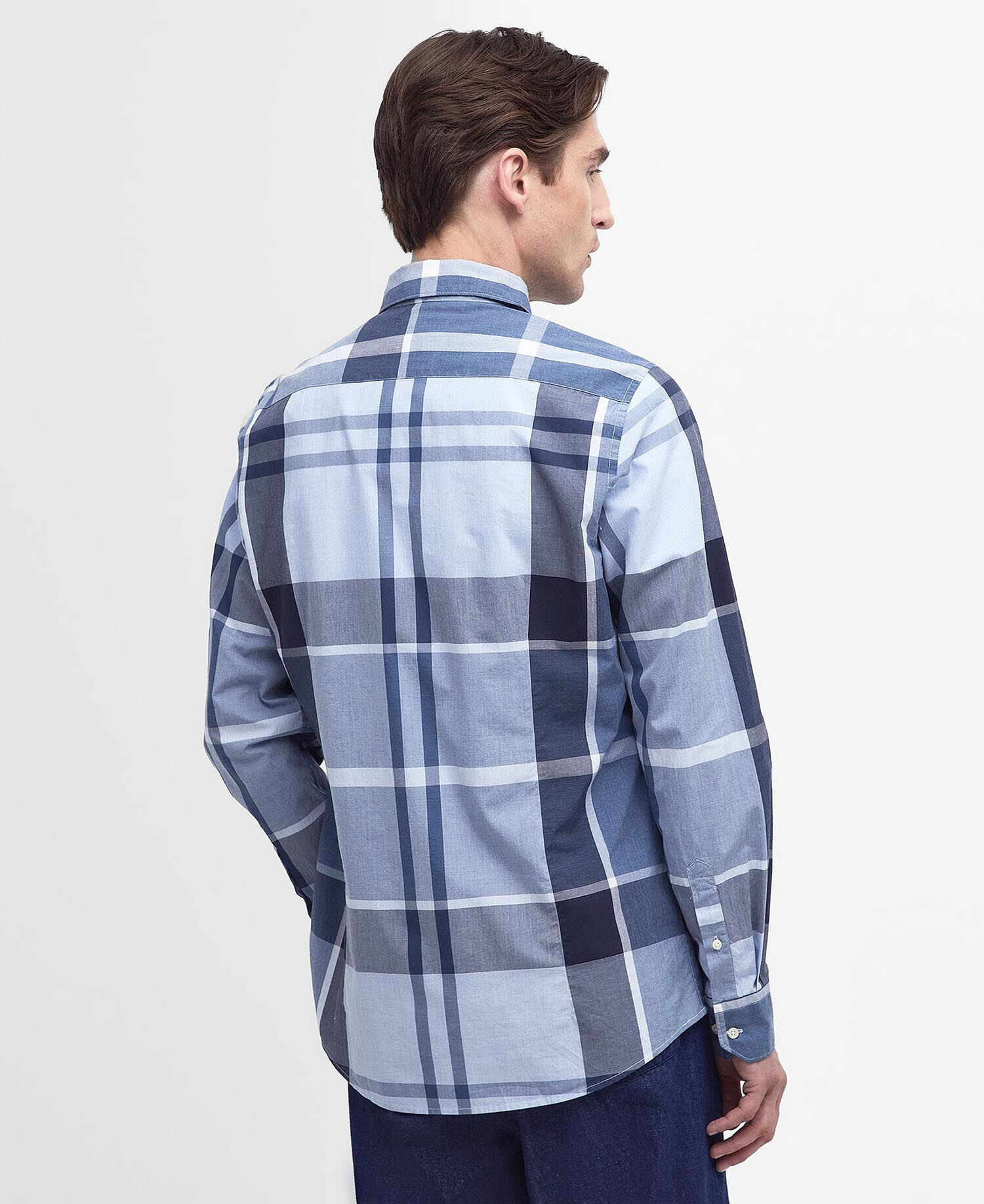 Harris Tailored Long-Sleeved Shirt Berwick Blue Tartan