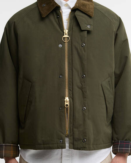 Oversized Padded Transport Jacket Olive