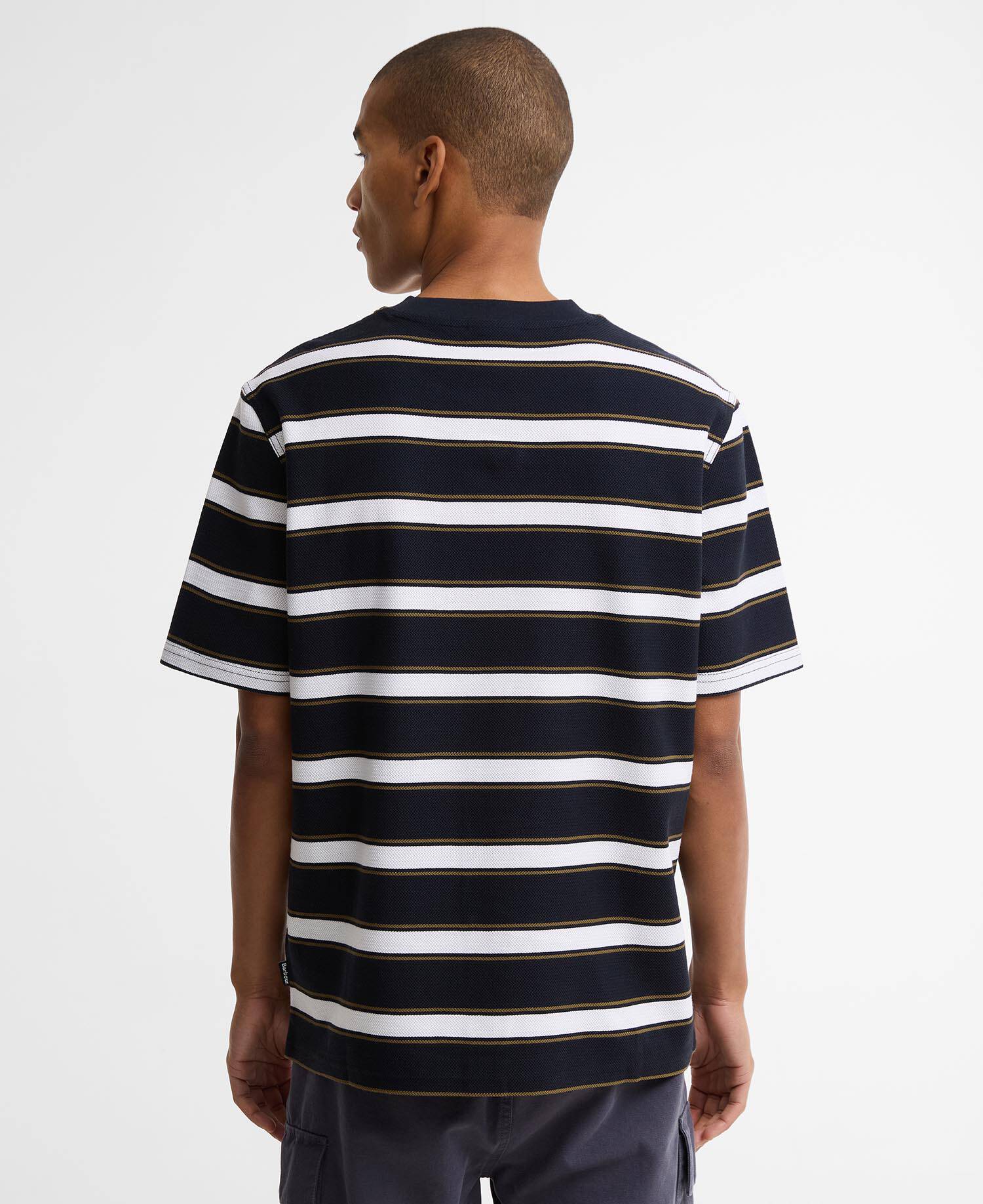 Browtop Striped Relaxed T-Shirt Dark Navy image number 2