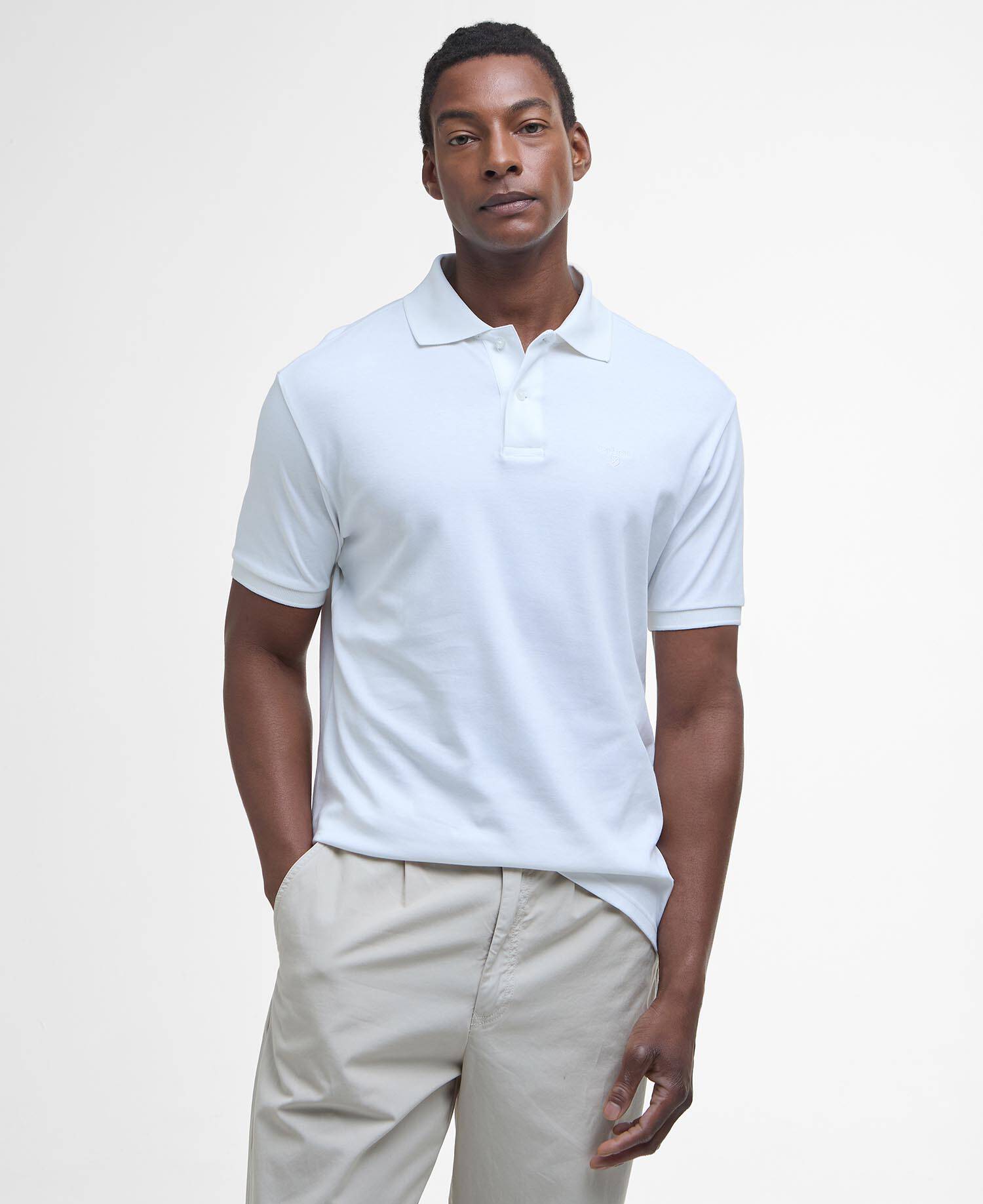 Hylton Short-Sleeved Polo Shirt Classic White image number 0