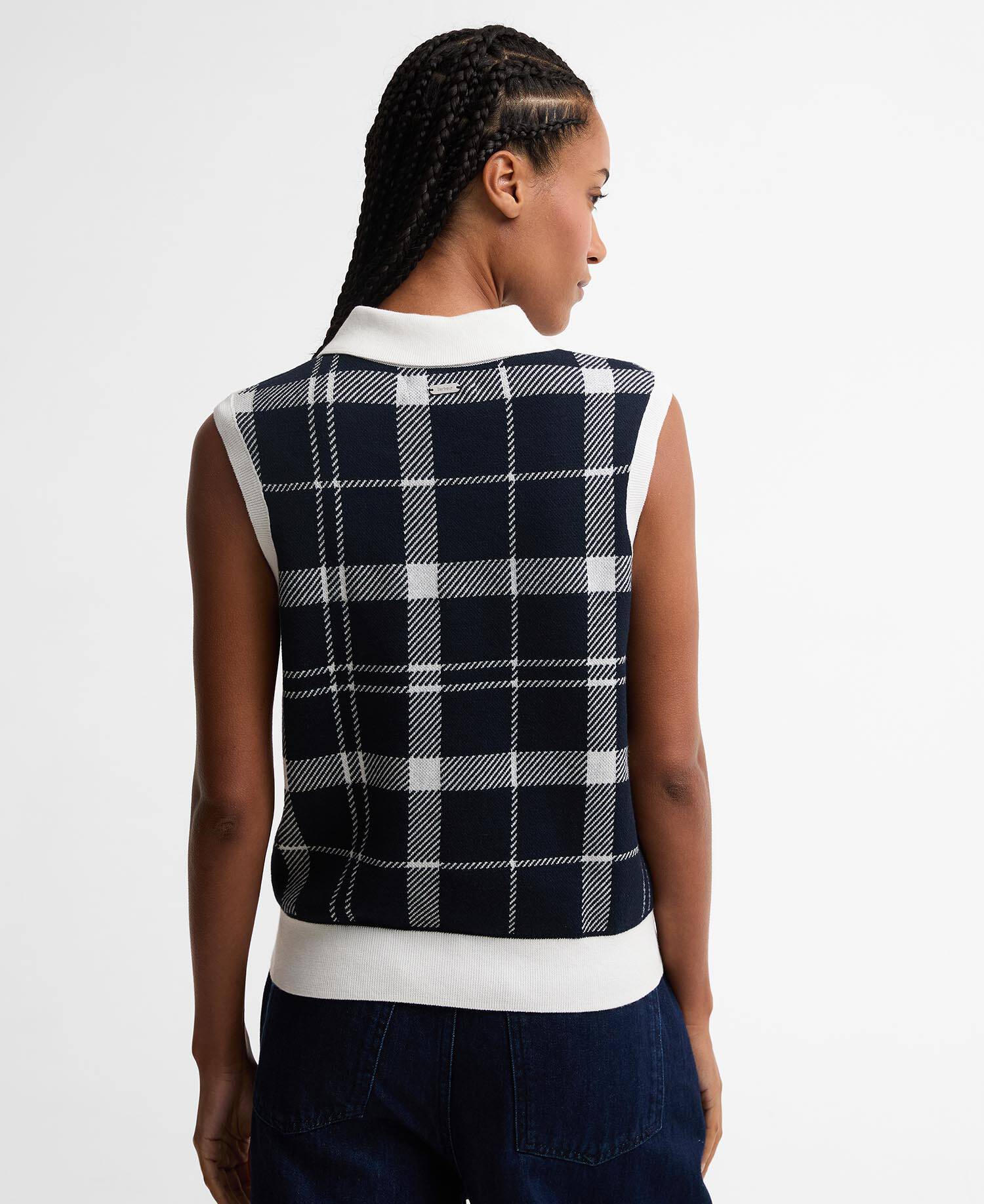 Allerdale Tartan Knitted Vest Multi Check image number 2