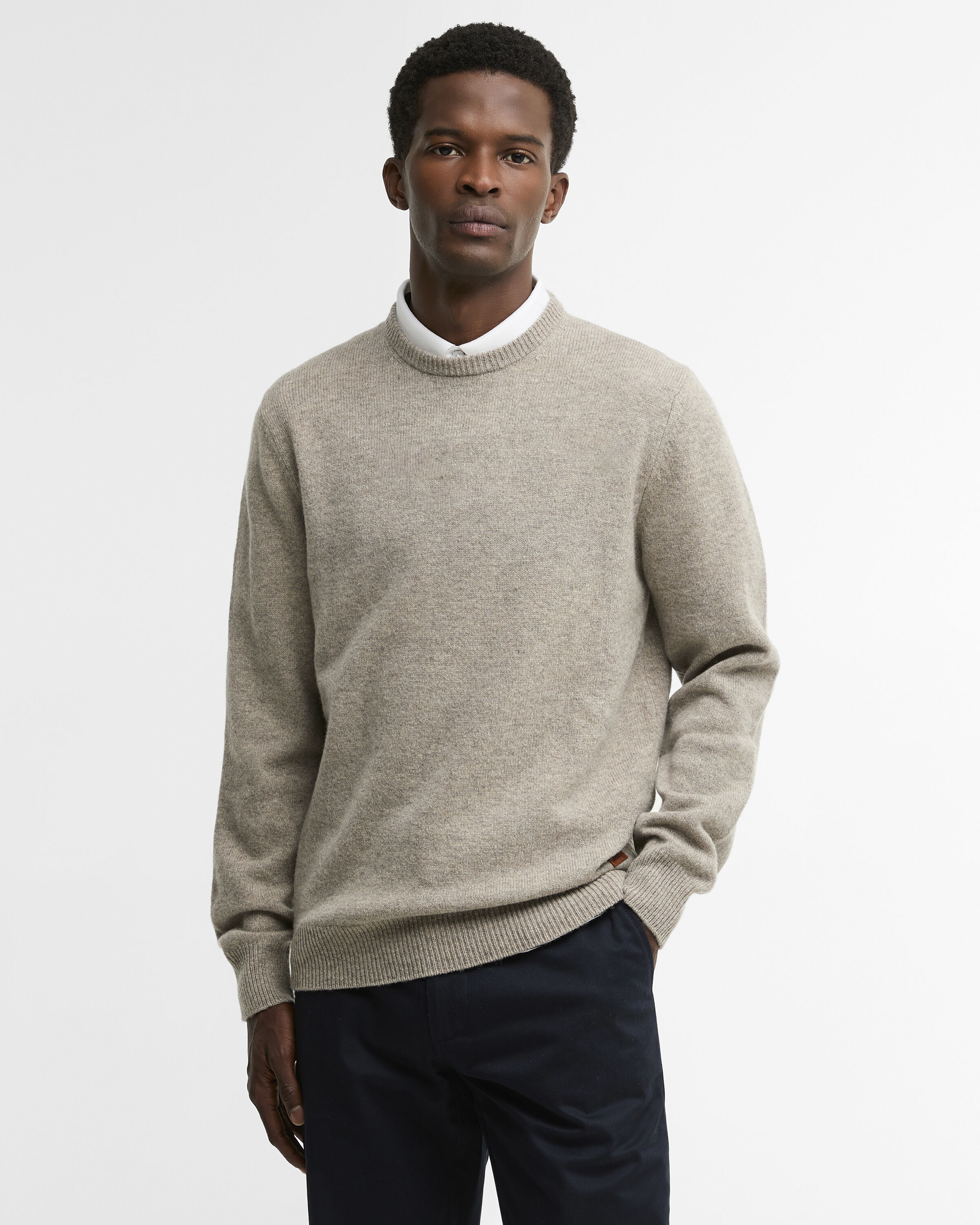 Essential Crew-Neck Jumper Stone