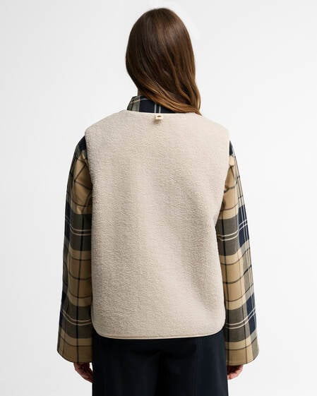 Gilet Bainford in pile Teddy Ecru
