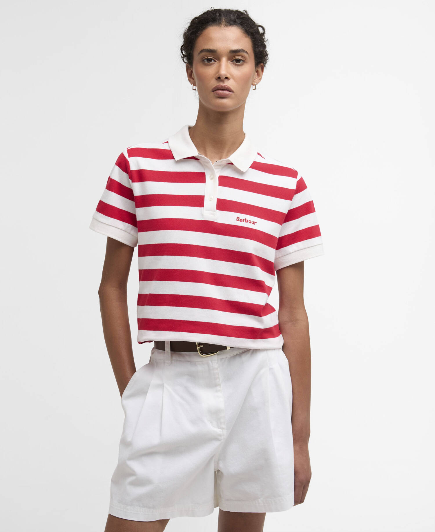 Poloshirt Ashbourne Striped Poppy Red Stripe image number 0