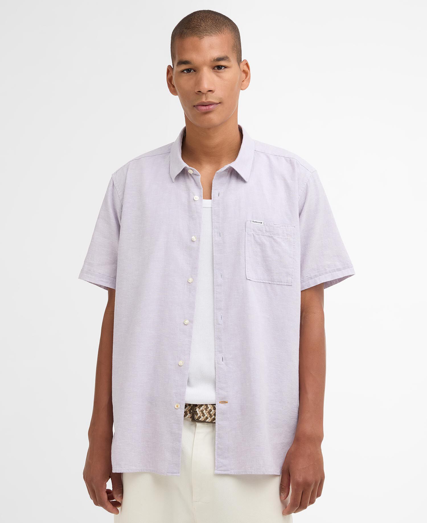 Nelson Regular Short-Sleeved Shirt Heather Mist