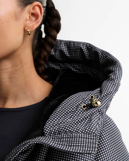 Printed Brantley Puffer Jacket Black Northumberland Check