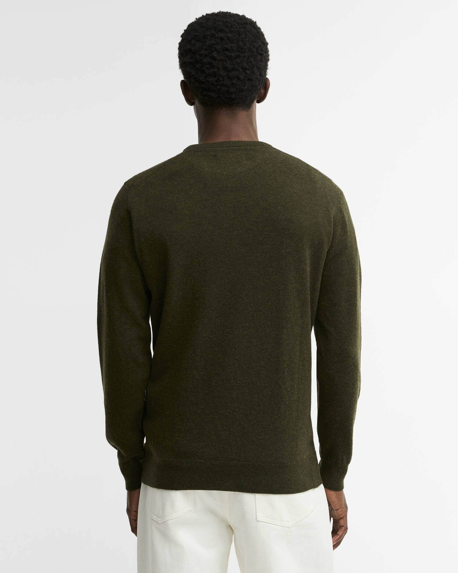 Essential Crew Neck Jumper Seaweed image number 2