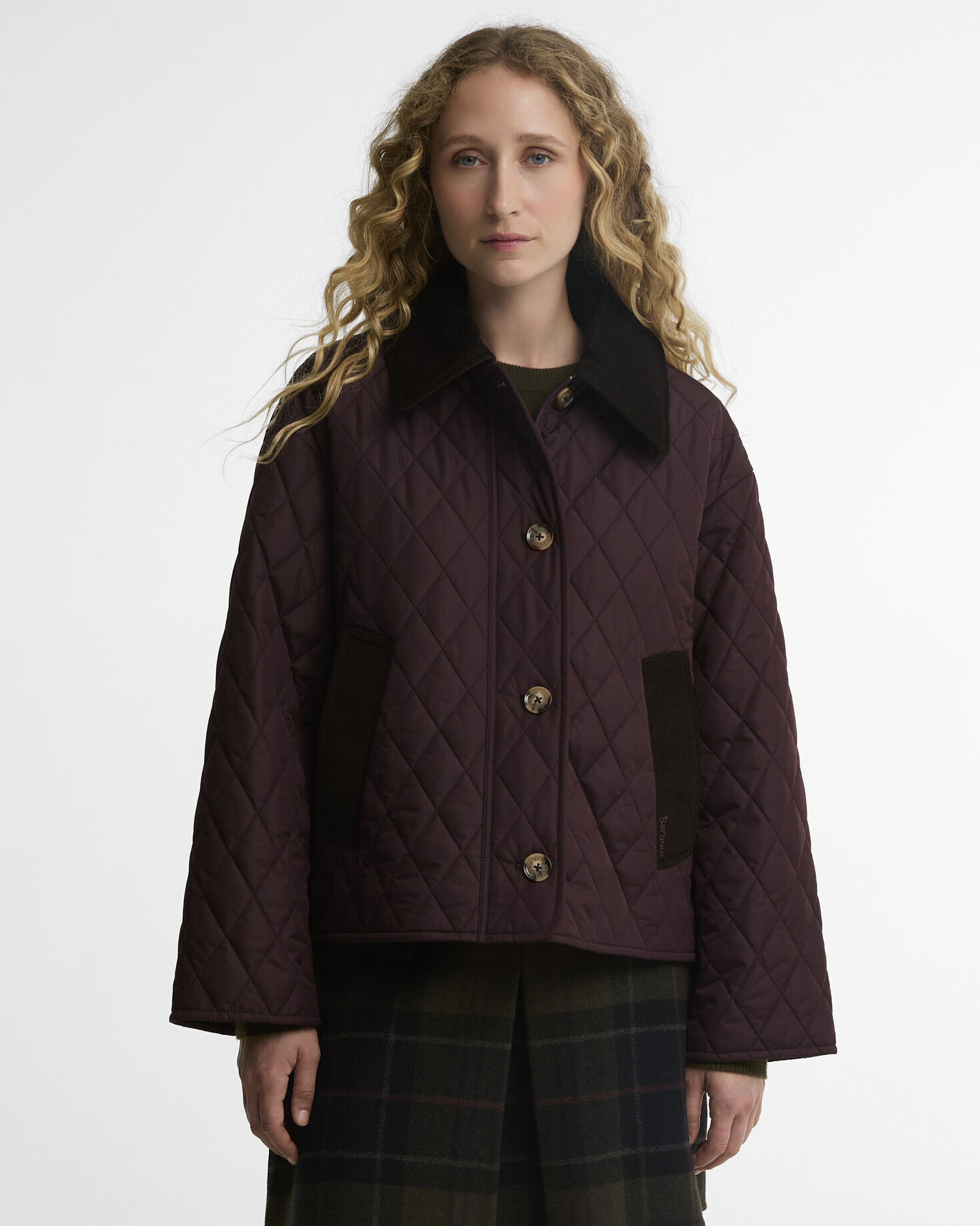 Barbour Steppjacke Moira Fig/Shadow Classic