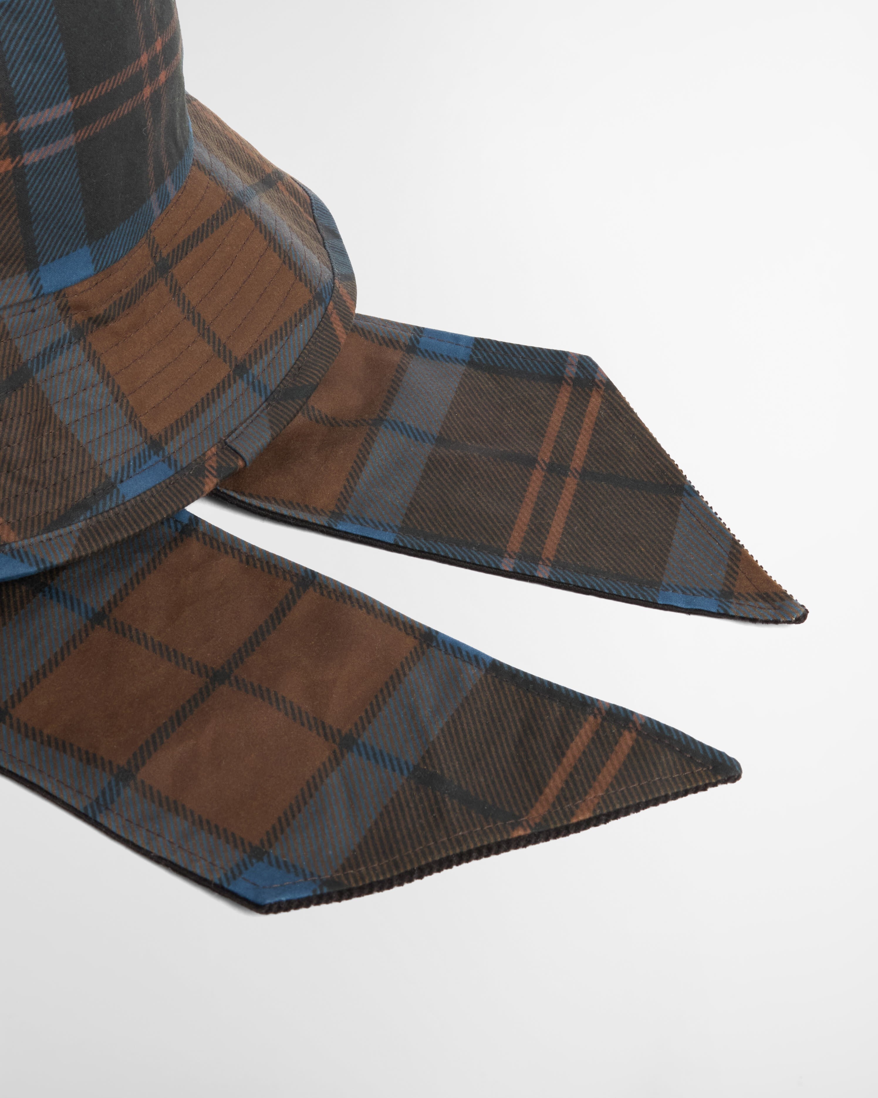 Barbour FARM Rio Leonaria Bucket Hat Tropical Tea Tartan