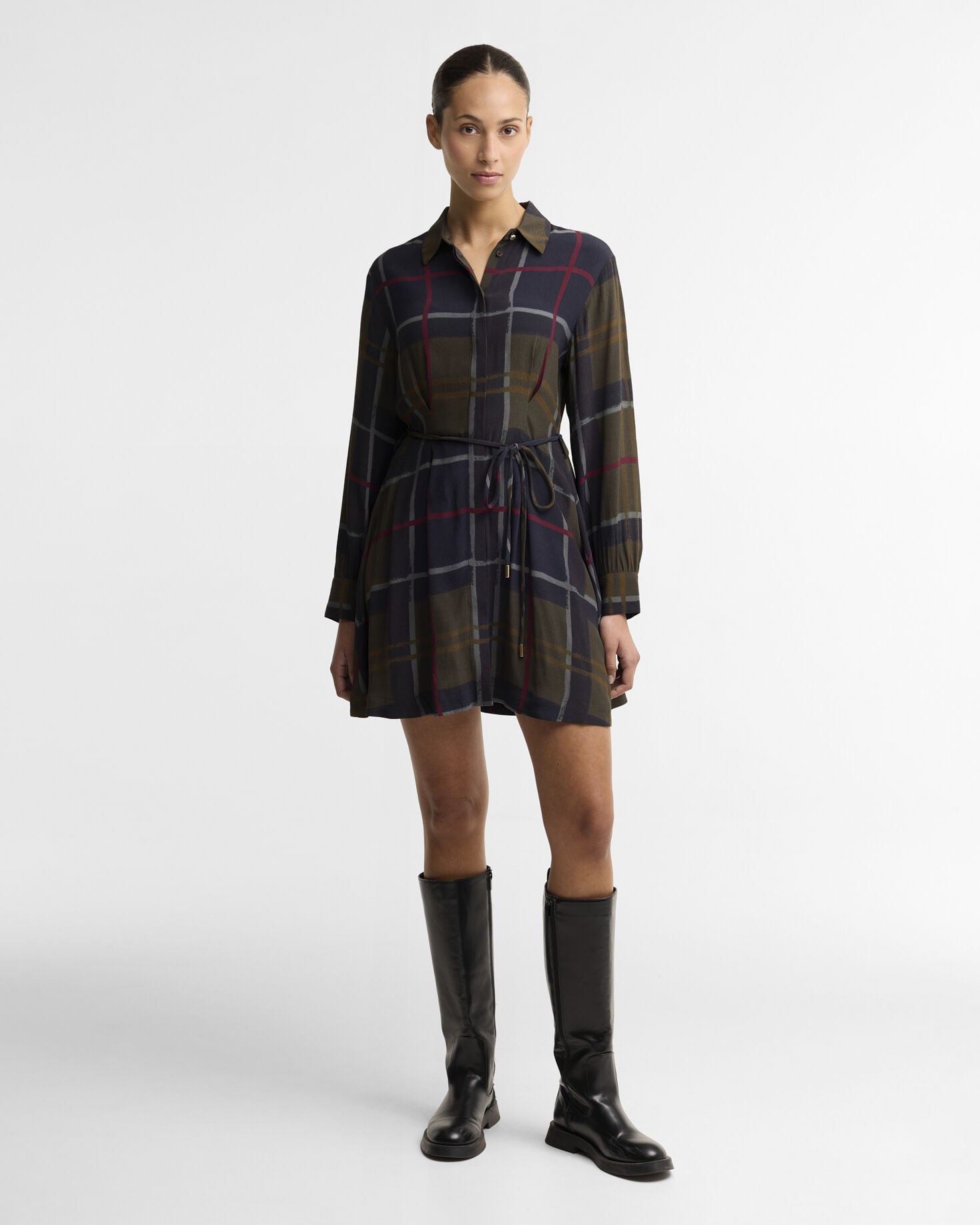 Ivybridge Mini Dress Shadow Classic Painted Tartan